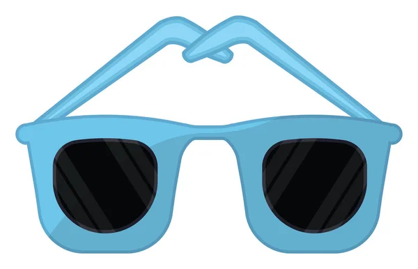 Blå Solglasögon Illustration Vektor Vit Bakgrund — Stock vektor