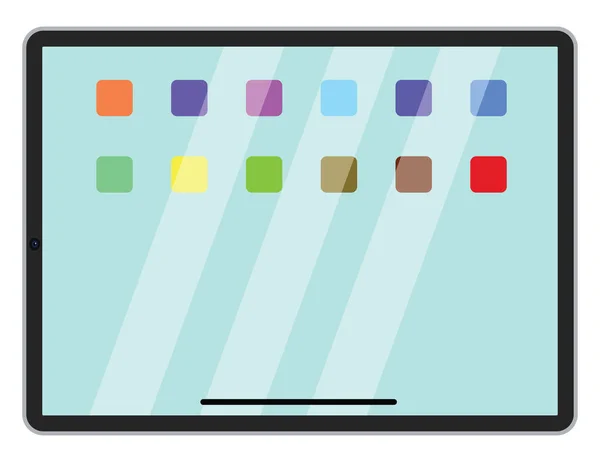 タブレットのアイコン イラスト 白い背景のベクトル — ストックベクタ