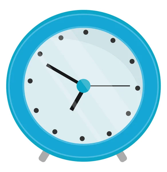 Horloge Bleue Illustration Vecteur Sur Fond Blanc — Image vectorielle