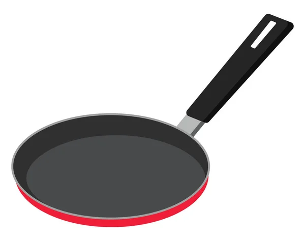 Red Frying Pan Illustration Vector White Background — Stock Vector