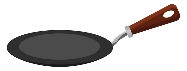 Pancake Pan Illustration Vektor Vit Bakgrund — Stock vektor