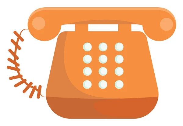 Orangenes Telefon Illustration Vektor Auf Weißem Hintergrund — Stockvektor