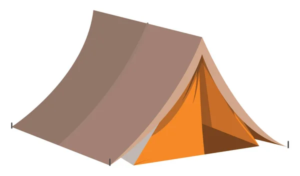 オレンジ色のテント イラスト 白い背景のベクトル — ストックベクタ