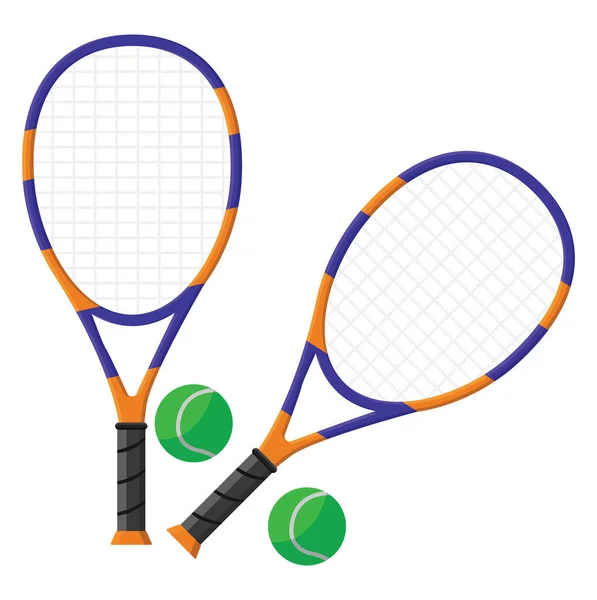 有趣的网球拍 白色背景上的矢量 — 图库矢量图片