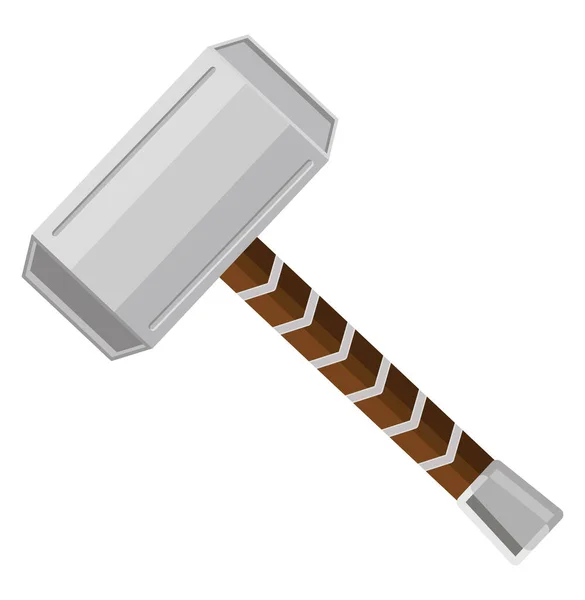 Thors Hammer Illustration Vector White Background — 스톡 벡터