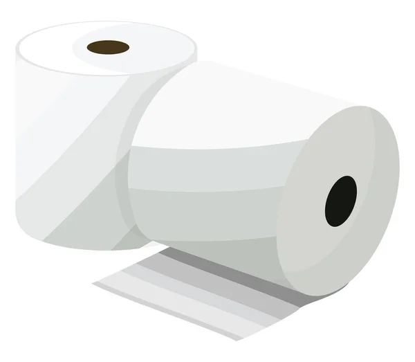 Papier Toilette Blanc Illustration Vecteur Sur Fond Blanc — Image vectorielle
