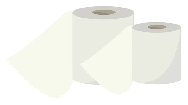 Papier Hygiénique Illustration Vecteur Sur Fond Blanc — Image vectorielle