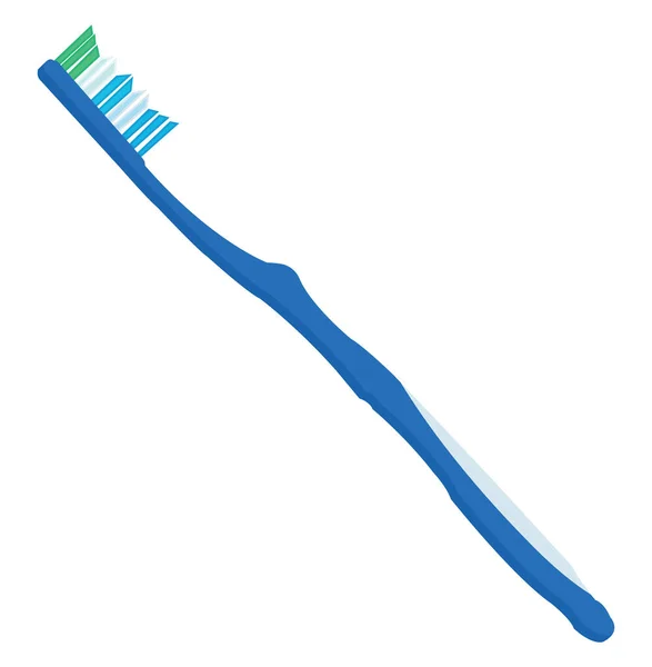 Μπλε Οδοντόβουρτσα Εικονογράφηση Διάνυσμα Λευκό Φόντο — Διανυσματικό Αρχείο