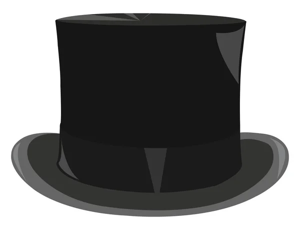Cappello Cilindro Uomo Nero Illustrazione Vettore Sfondo Bianco — Vettoriale Stock