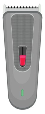 Gri saç budayıcı, illüstrasyon, beyaz arkaplanda vektör.