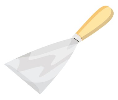 Geniş trovel, illüstrasyon, beyaz arkaplan üzerindeki vektör.
