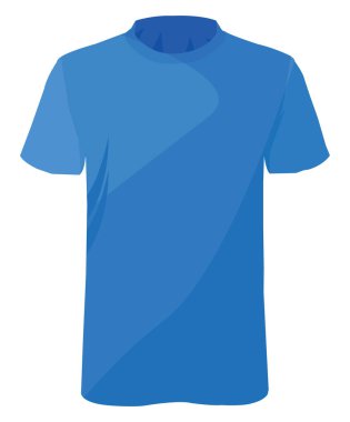 Mavi tişört, illüstrasyon, beyaz arkaplanda vektör.