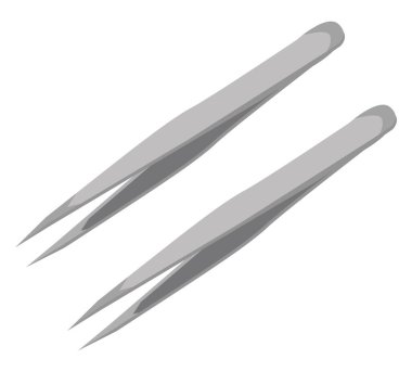 Metal cımbız, illüstrasyon, beyaz arkaplan üzerindeki vektör.