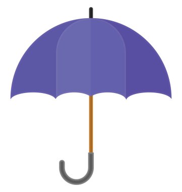 Mor şemsiye, illüstrasyon, beyaz arkaplanda vektör.