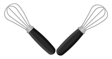 Beyaz arkaplanda siyah çırpı, illüstrasyon, vektör.