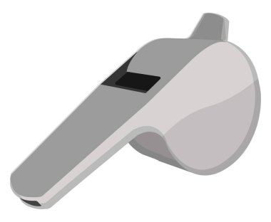 Gümüş düdük, illüstrasyon, beyaz arkaplanda vektör.