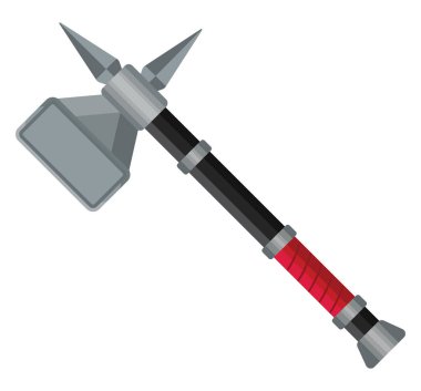 Ağır savaş çekici, illüstrasyon, beyaz arka planda vektör..