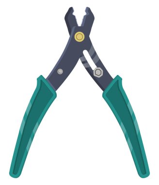 Yeşil tel kesici, illüstrasyon, beyaz arkaplan üzerindeki vektör.