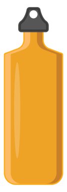 Turuncu su şişesi, illüstrasyon, beyaz arka planda vektör..