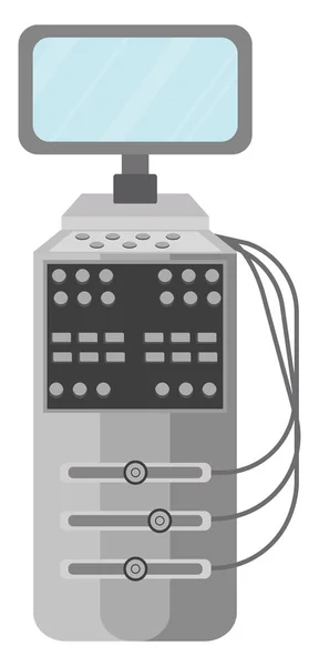 Ultrasonograaf Machine Illustratie Vector Een Witte Achtergrond — Stockvector