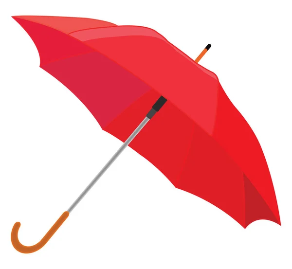 Красный Зонтик Иллюстрация Вектор Белом Фоне — стоковый вектор