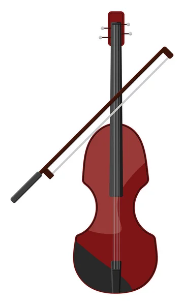 Violín Clásico Ilustración Vector Sobre Fondo Blanco — Vector de stock