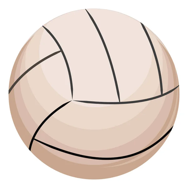 Old Volleyball Ball Illustration Vector White Background — Stock Vector