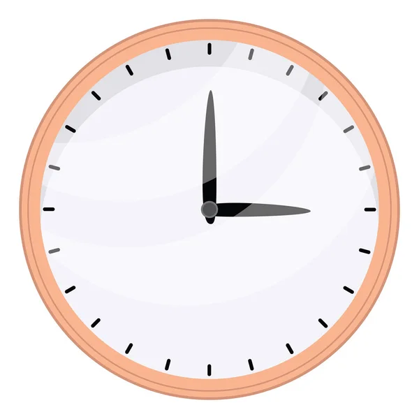 Wall Clock Illustration Vector White Background — Stock Vector