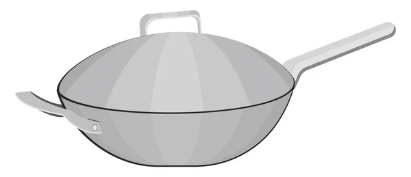Frying Pan Illustration Vector White Background — Stock Vector