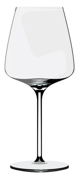 Verre Vin Vide Illustration Vecteur Sur Fond Blanc — Image vectorielle