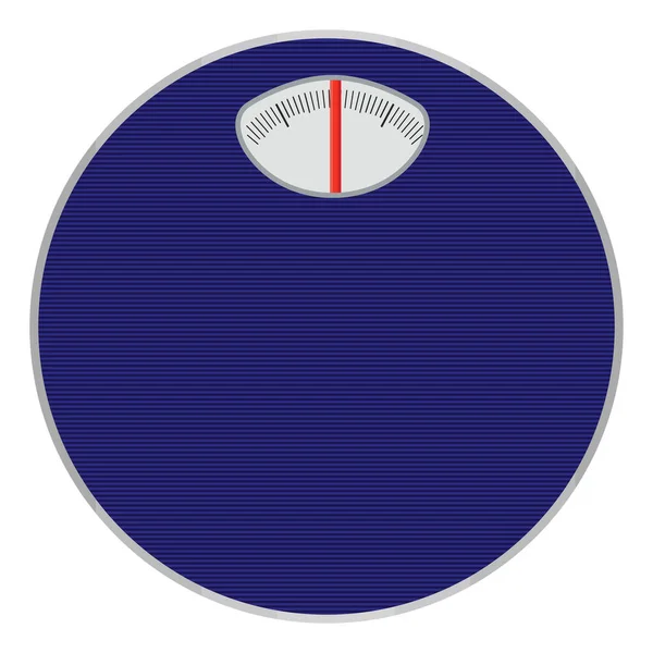 Blaue Gewichtsskala Abbildung Vektor Auf Weißem Hintergrund — Stockvektor