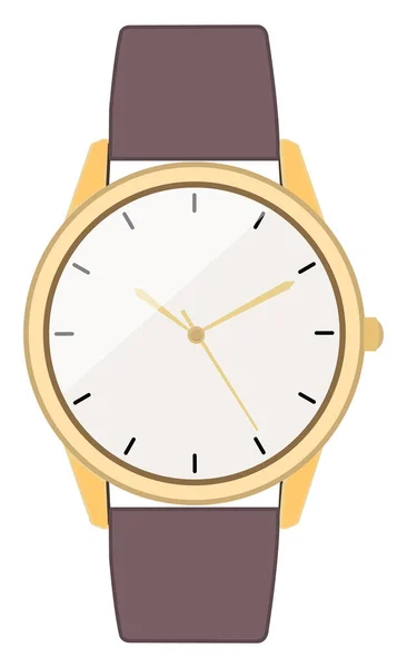 Montre Bracelet Ronde Illustration Vecteur Sur Fond Blanc — Image vectorielle