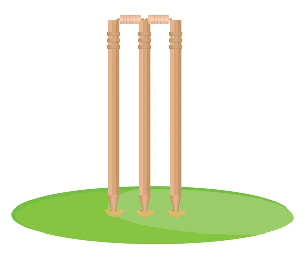 Cricket Pforten Illustration Vektor Auf Weißem Hintergrund — Stockvektor