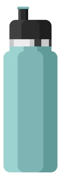 Garrafa Azul Reutilizável Plástico Ilustração Vetor Fundo Branco — Vetor de Stock
