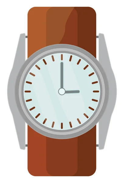 Reloj Mano Ilustración Vector Sobre Fondo Blanco — Vector de stock