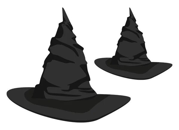 Witch Hats Illustration Vector White Background — Stock Vector