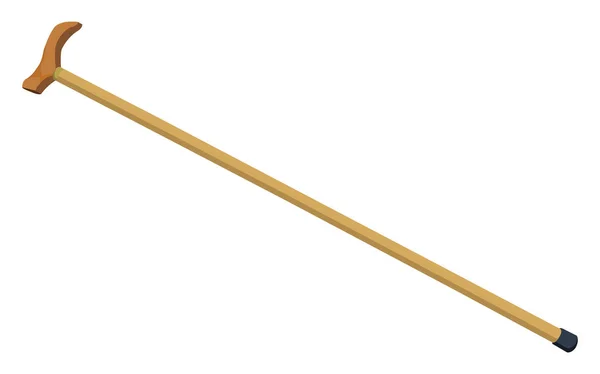 木の杖 イラスト 白い背景のベクトル — ストックベクタ