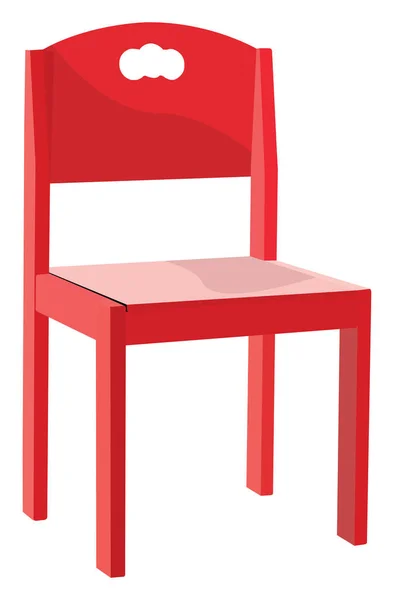 Chaise Rouge Illustration Vecteur Sur Fond Blanc — Image vectorielle