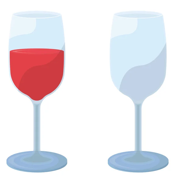 Wine Glass Illustration Vector White Background — Stock Vector