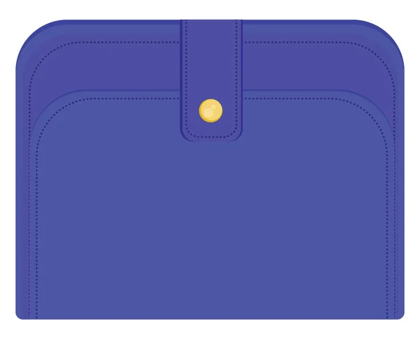 Blaue Brieftasche Illustration Vektor Auf Weißem Hintergrund — Stockvektor