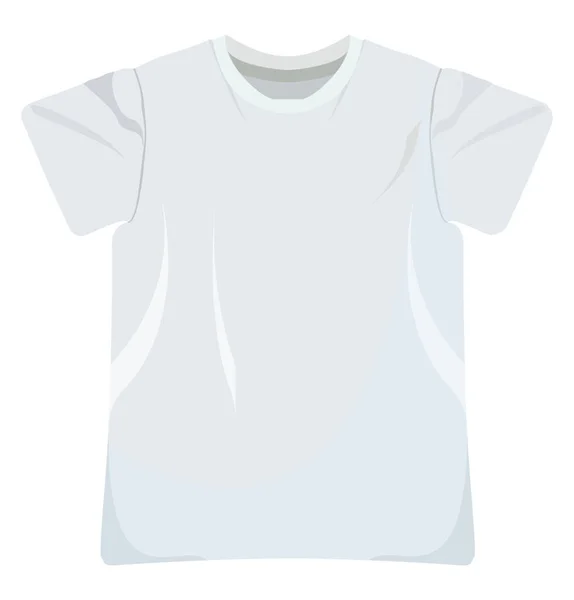 Camiseta Blanca Ilustración Vector Sobre Fondo Blanco — Vector de stock