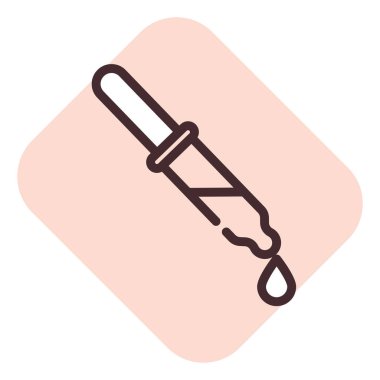 Biyokimya göz damlası, illüstrasyon, beyaz arkaplan üzerindeki vektör.