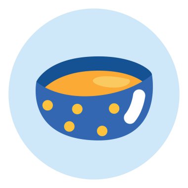 Sıcak akşam çorbası, illüstrasyon, beyaz arka planda vektör..