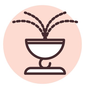 Luna Park çeşmesi, illüstrasyon, beyaz arkaplan üzerindeki vektör.