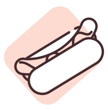 Park sosisi, illüstrasyon, beyaz arkaplan vektörü.