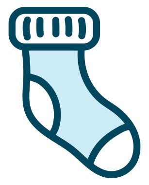 Beyaz kış çorabı, illüstrasyon, beyaz arka planda vektör.