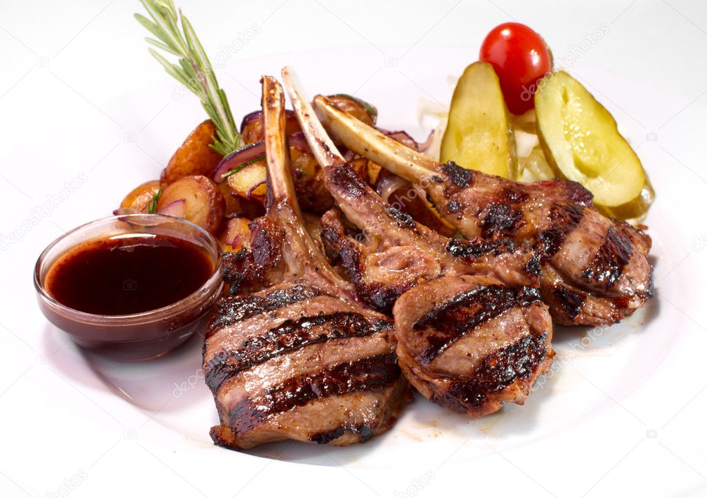 grilled rack of veal