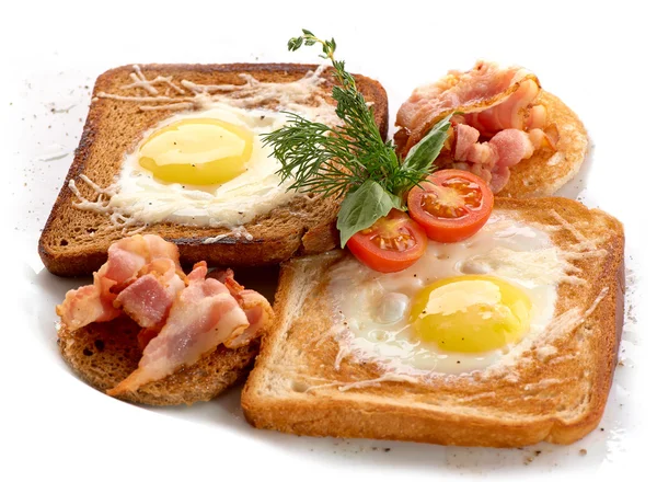 스크램블의 전통적인 아침 식사 — 스톡 사진