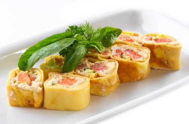 ízletes palacsinta lazac