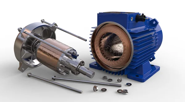 Opened electric motor — Stock Photo, Image